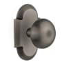 Nostalgic Warehouse New York Solid Brass Privacy Door Knob Set with Cottage Rose and 2-3/4" Backset Antique Pewter