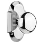 Nostalgic Warehouse New York Solid Brass Privacy Door Knob Set with Cottage Rose and 2-3/4" Backset Bright Chrome