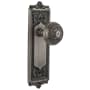 Nostalgic Warehouse Vintage Victorian Egg and Dart Solid Brass Privacy Door Knob Set with 2-3/4" Backset Antique Pewter