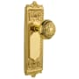 Nostalgic Warehouse Vintage Victorian Egg and Dart Solid Brass Privacy Door Knob Set with 2-3/4" Backset Polished Brass