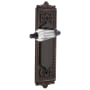 Nostalgic Warehouse Vintage Parlor Crystal Lever Privacy Lever Set with Solid Brass Victorian Egg and Dart Back Plate and 2-3/4" Backset Timeless Bronze