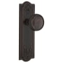 Nostalgic Warehouse Craftsman Solid Brass Privacy Door Knob Set with Meadows Rose and 2-3/4" Backset Timeless Bronze