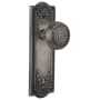 Nostalgic Warehouse Craftsman Solid Brass Single Dummy Door Knob with Meadows Rose Antique Pewter