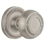 Nostalgic Warehouse Mission Solid Brass Single Dummy Door Knob with Rope Rose Satin Nickel