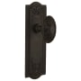 Nostalgic Warehouse Victorian Solid Brass Privacy Door Knob Set with Meadows Rose and 2-3/4" Backset Oil-Rubbed Bronze
