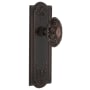 Nostalgic Warehouse Victorian Solid Brass Privacy Door Knob Set with Meadows Rose and 2-3/4" Backset Timeless Bronze