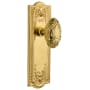 Nostalgic Warehouse Victorian Solid Brass Privacy Door Knob Set with Meadows Rose and 2-3/4" Backset Unlacquered Brass