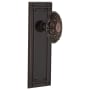Nostalgic Warehouse Victorian Solid Brass Privacy Door Knob Set with Mission Rose and 2-3/4" Backset Timeless Bronze