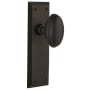 Nostalgic Warehouse Homestead Solid Brass Privacy Door Knob Set with New York Rose and 2-3/4" Backset Oil-Rubbed Bronze
