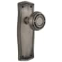 Nostalgic Warehouse Mission Solid Brass Privacy Door Knob Set with Prairie Rose and 2-3/4" Backset Antique Pewter
