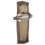 Nostalgic Warehouse Vintage Parlor Crystal Handle Privacy Lever Set with Solid Brass Prairie Backset and 2-3/4" Backset Antique Brass