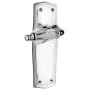 Nostalgic Warehouse Vintage Parlor Crystal Handle Privacy Lever Set with Solid Brass Prairie Backset and 2-3/4" Backset Bright Chrome
