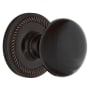 Nostalgic Warehouse Black Porcelain Solid Brass Privacy Door Knob Set with Rope Rose and 2-3/4" Backset Timeless Bronze