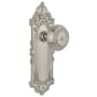 Nostalgic Warehouse Meadows Solid Brass Privacy Door Knob Set with Victorian Rose and 2-3/4" Backset Satin Nickel