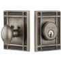 Nostalgic Warehouse Mission Solid Brass Single Cylinder Deadbolt with 2-3/4" Backset Antique Pewter