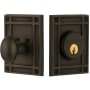 Nostalgic Warehouse Mission Solid Brass Single Cylinder Deadbolt with 2-3/4" Backset Oil-Rubbed Bronze
