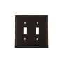 Nostalgic Warehouse Egg & Dart Victorian 2 Gang Double Toggle Light Switch Wall Plate Cover Timeless Bronze