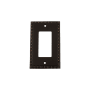 Nostalgic Warehouse Egg & Dart Vintage 1 Gang Single Rocker Light Switch Cover / GFI Timeless Bronze
