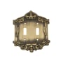 Nostalgic Warehouse Victorian Double Switch Wall Plate Antique Brass