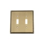 Nostalgic Warehouse Egg & Dart Victorian 2 Gang Double Toggle Light Switch Wall Plate Cover Antique Brass