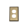 Nostalgic Warehouse Egg & Dart Victorian 1 Gang Single Duplex Wall Outlet Cover Antique Brass