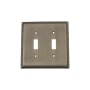 Nostalgic Warehouse Egg & Dart Victorian 2 Gang Double Toggle Light Switch Wall Plate Cover Antique Pewter