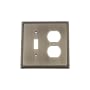 Nostalgic Warehouse Egg & Dart Single Victorian Vintage 2 Gang Single Toggle and Duplex Outlet Wall Plate Cover Antique Pewter