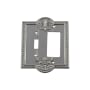 Nostalgic Warehouse Meadows Vintage 2 Gang Single Toggle and Single Rocker Light Switch Wall Cover Plate Bright Chrome