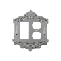 Nostalgic Warehouse Victorian Single Rocker / GFI and Single Duplex Wall Plate Bright Chrome