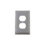 Nostalgic Warehouse Egg & Dart Victorian 1 Gang Single Duplex Wall Outlet Cover Bright Chrome