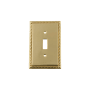 Nostalgic Warehouse Rope Vintage 1 Gang Single Toggle Light Switch Wall Cover Plate Polished Brass