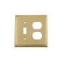 Nostalgic Warehouse Egg & Dart Single Victorian Vintage 2 Gang Single Toggle and Duplex Outlet Wall Plate Cover Polished Brass