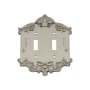 Nostalgic Warehouse Victorian Double Switch Wall Plate Satin Nickel