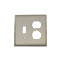Nostalgic Warehouse Egg & Dart Single Victorian Vintage 2 Gang Single Toggle and Duplex Outlet Wall Plate Cover Satin Nickel