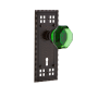 Nostalgic Warehouse Craftsman Solid Brass Rose Dummy Door Knob Set with Emerald Waldorf Knob and Keyhole Timeless Bronze