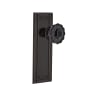 Nostalgic Warehouse Mission Solid Brass Rose Single Dummy Door Knob with Black Crystal Knob Timeless Bronze