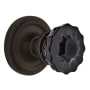 Nostalgic Warehouse Rope Solid Brass Rose Single Dummy Door Knob with Black Crystal Knob Oil-Rubbed Bronze