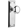 Nostalgic Warehouse New York Solid Brass Dummy Door Knob Set Bright Chrome