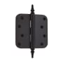 Nostalgic Warehouse 4" x 4" Plain Bearing 5/8" Radius Corner Mortise Hinge with Steeple Tip Oil Rubbed Bronze