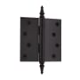 Nostalgic Warehouse 4" x 4" Plain Bearing Square Corner Mortise Hinge with Steeple Tip Oil Rubbed Bronze