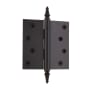 Nostalgic Warehouse 4" x 4" Plain Bearing Square Corner Mortise Hinge with Steeple Tip Timeless Bronze