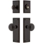 Nostalgic Warehouse Solid Brass Neoclassical Single Cylinder Keyed Entry Knob Set and Deadbolt Combo with Neoclassical Rose and 2-3/8" Backset Timeless Bronze