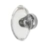 Nostalgic Warehouse Oval Clear Crystal 1-1/8 Inch Mushroom Cabinet Knob Bright Chrome