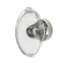 Nostalgic Warehouse Oval Clear Crystal 1-1/8 Inch Mushroom Cabinet Knob Polished Nickel