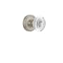 Nostalgic Warehouse Vintage Crystal Egg and Dart Passage Door Knob Set with Classic Rose and 2-3/4" Backset Satin Nickel