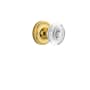 Nostalgic Warehouse Vintage Crystal Egg and Dart Passage Door Knob Set with Classic Rose and 2-3/4" Backset Unlacquered Brass