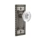 Nostalgic Warehouse Vintage Crystal Egg and Dart Passage Door Knob Set with Craftsman Rose and 2-3/8" Backset Antique Pewter