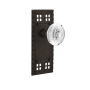 Nostalgic Warehouse Vintage Crystal Egg and Dart Passage Door Knob Set with Craftsman Rose and 2-3/8" Backset Oil-Rubbed Bronze