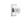 Nostalgic Warehouse Vintage Crystal Egg and Dart Passage Door Knob Set with Studio Rose and 2-3/8" Backset Bright Chrome