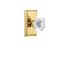 Nostalgic Warehouse Vintage Crystal Egg and Dart Single Dummy Door Knob with Studio Rose Polished Brass